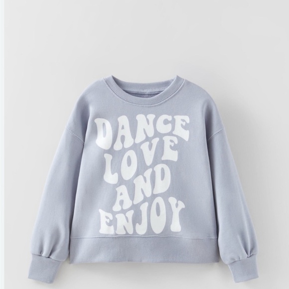Zara Other - Zara| Kids Crew Neck Long Sleeve Sweatshirt Light Blue- Size 10